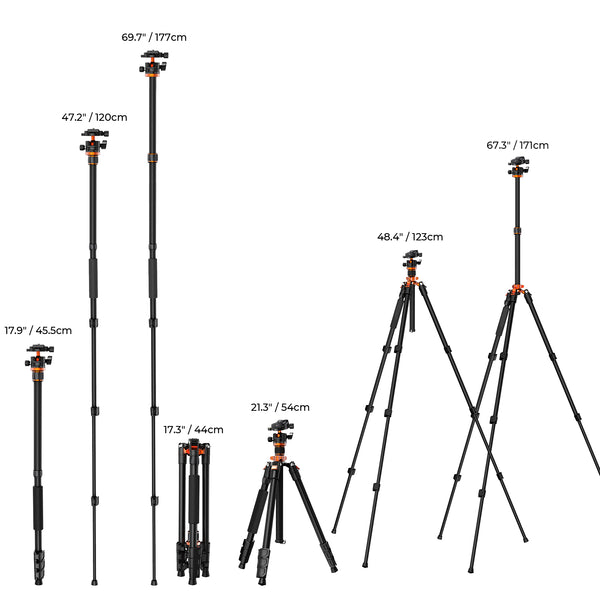 Aluminum Alloy Tripod K254A3+BH-28L K&F