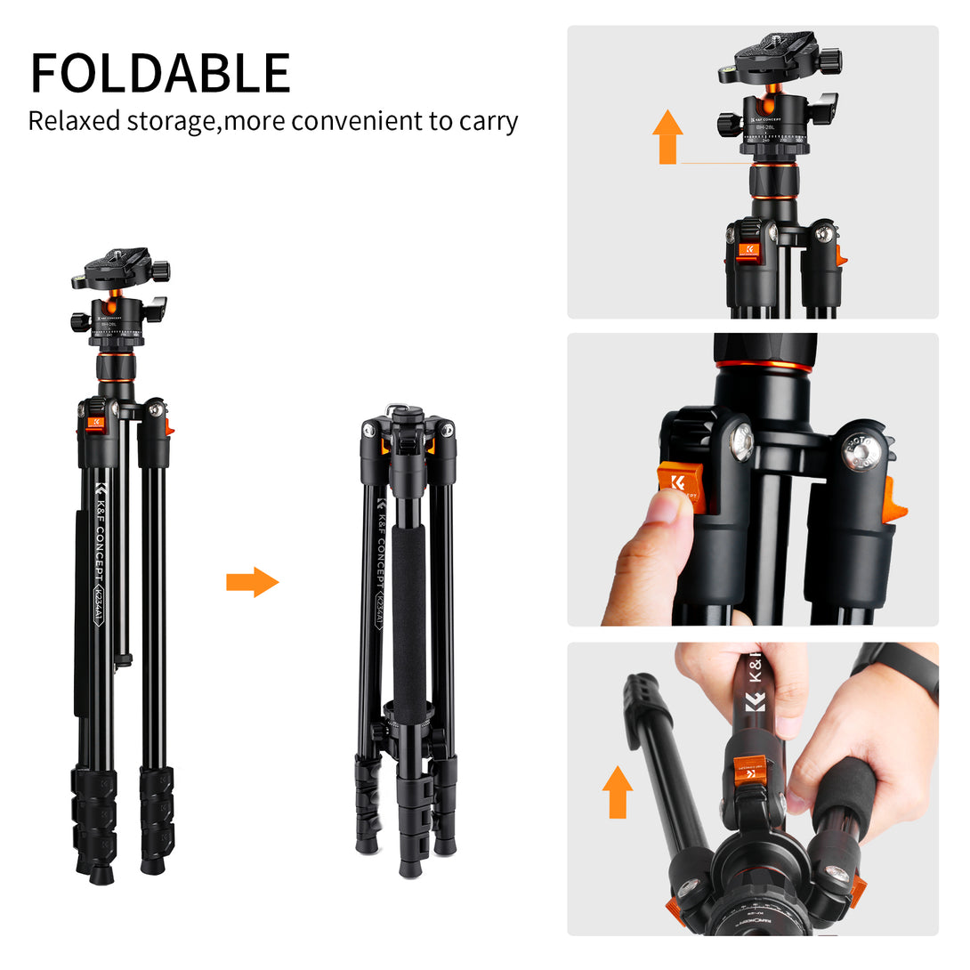 Aluminum Alloy Tripod K234A1+BH-28L