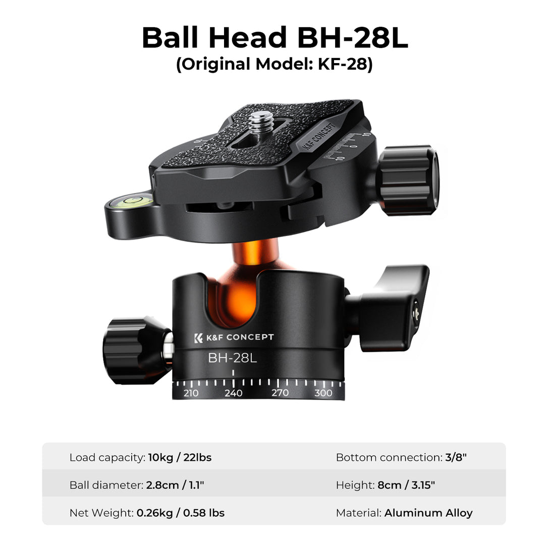 Aluminum Alloy Tripod K254A1+BH-28L
