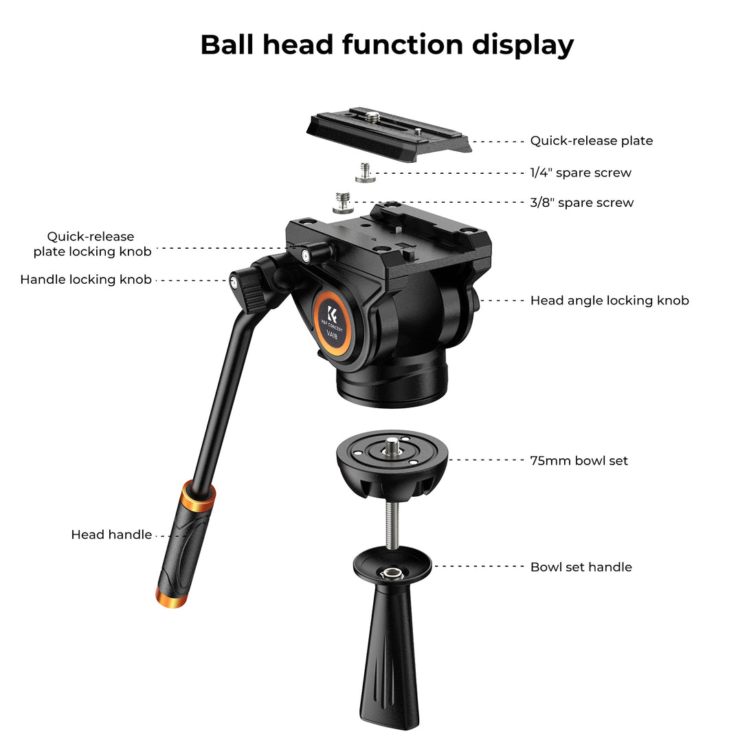 Aluminum Alloy Tripod VA18+ VH081