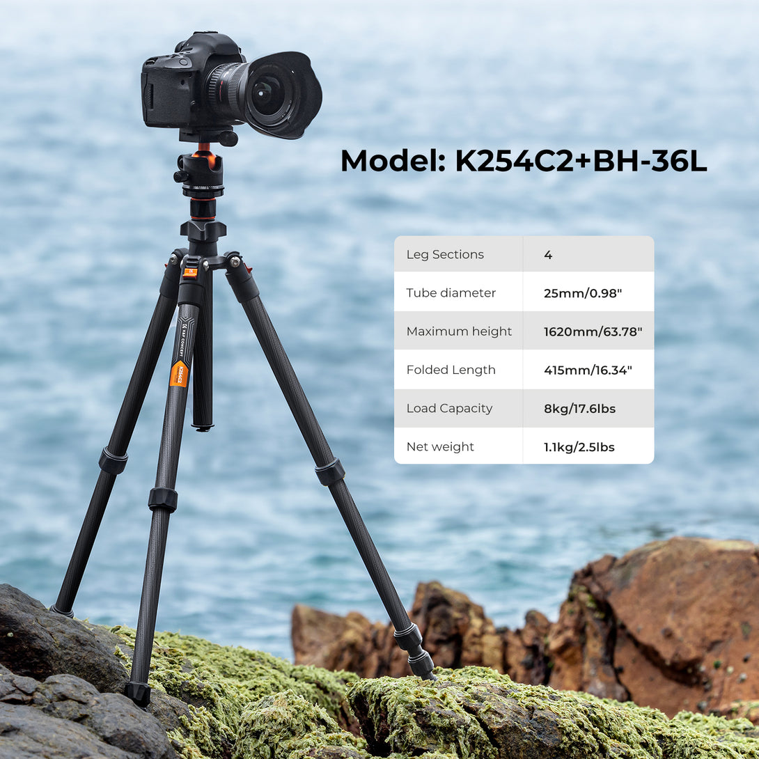 Carbon Fiber Tripod K254C2+BH-36L