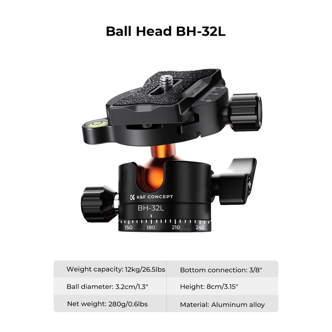 Aluminum Alloy Tripod K255A7+BH-32L