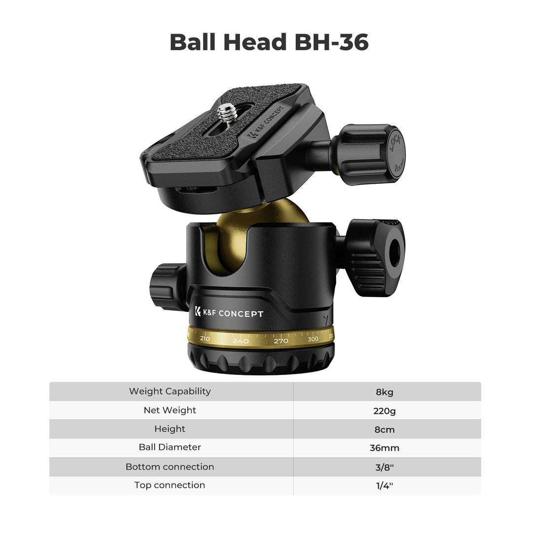 Aluminum Alloy Tripod K234A3+BH-36