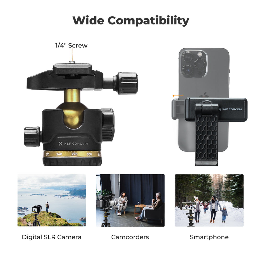 Aluminum Alloy Tripod K234A3+BH-36