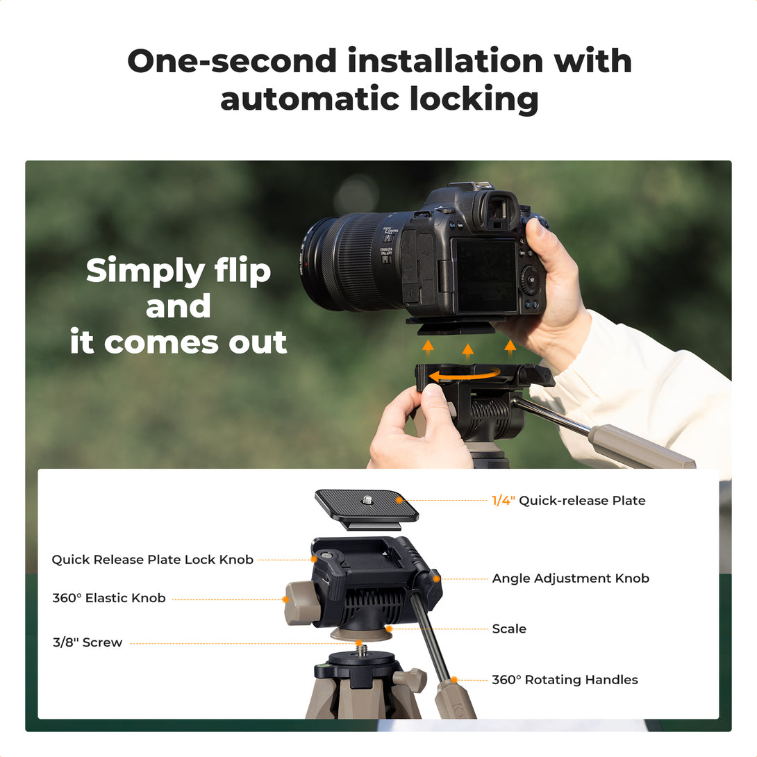 Aluminum Alloy Tripod S255A3+BV01